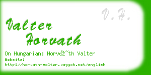 valter horvath business card